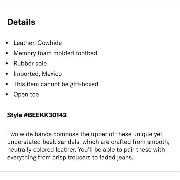 Beek Courser Slides Honey Tan Leather 9 - Picture 5 of 5